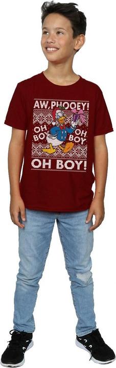 Actual product image Disney Boys Donald Duck Christmas Fair Isle T-Shirt (140, 146)