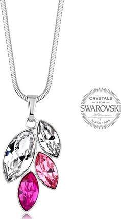 Actual product image Levien Necklace with pink crystals Navette (L)