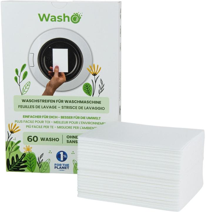 Actual product image Washo Wash Strips (60 Washing cycles, Washcloths)