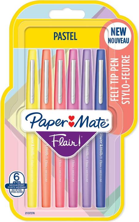 Paper Mate Faserschreiber Flair 6er (Multicolor, 8 x)