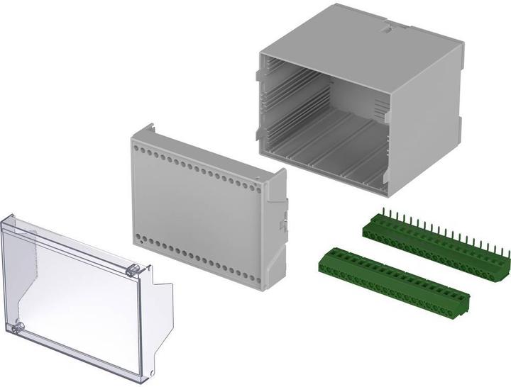 Produktbild Bopla CN 100 AK-SET Hutschienen-Gehäuse 100 x 75 x 109.5 ABS Lichtgrau (RAL 7035) 1 St. (Gehäuse)