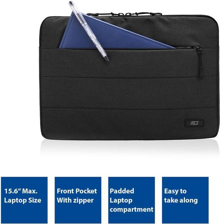 City Laptop Sleeve 15.6", noir (15.60", Universel)