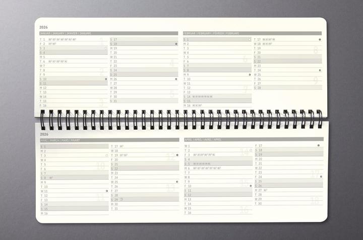 Image du produit Sigel Tisch-Querkalender Conceptum 30 x 14,3 cm, 2026, Schwarz (Français, Anglais, Néerlandais, Allemand)
