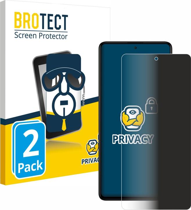 Actual product image BROTECT Anti-spy privacy film Blue light protection film (2 Piece, Xiaomi Redmi Note 12 Pro+)