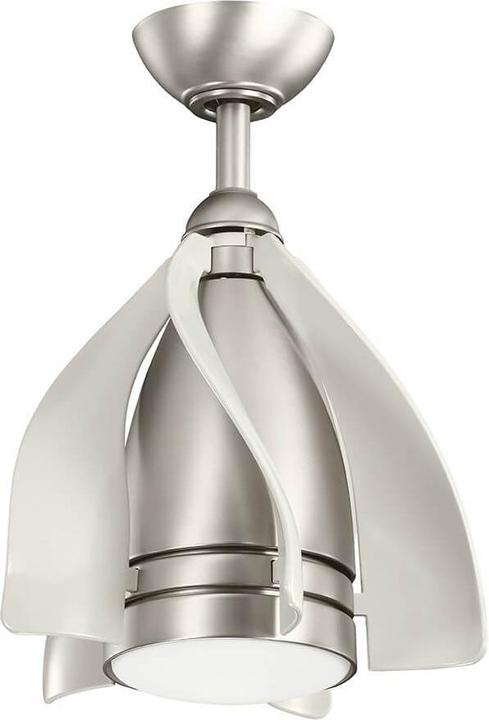 Elstead Lighting Terna leiser Deckenventilator mit LED Licht Ø38cm + Fernbedienung Champagner (36 dB)