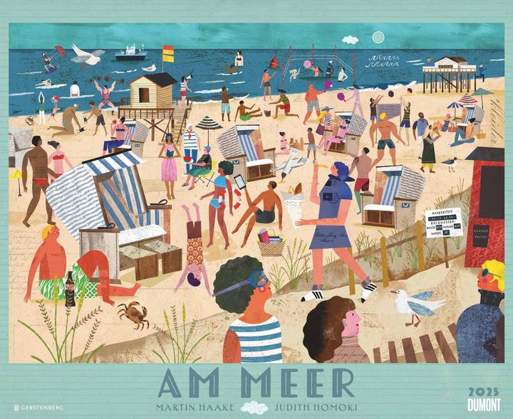 Produktbild Martin Haake: Am Meer 2025 - Wimmelbilder - Kinder-Kalender - Querformat 52 x 42,5 cm - Spira (Deutsch, Martin Haake, 2024)