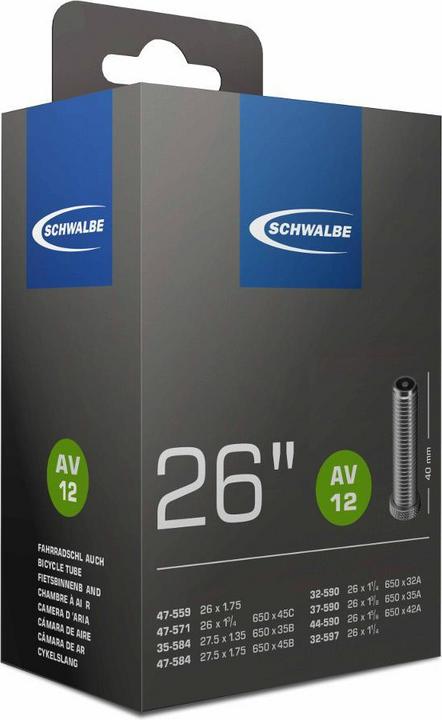 Image du produit Schwalbe Tuyau SV12 (Presta (SV), 26", 47 mm)