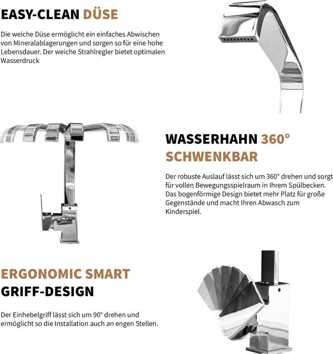 Produktbild Rosenhahn & Söhne Rosenhahn & SÃ¶hne KÃ¼chenarmatur in Chrom ( 62H08C ) Modell Juist 200