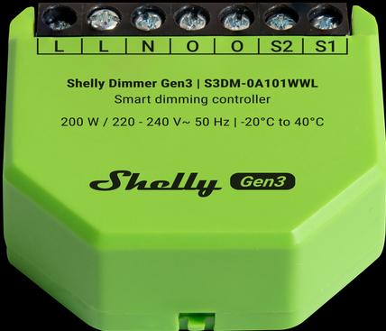 Immagine prodotto Shelly Dimmer Gen3 (Attuatore dimmerabile)