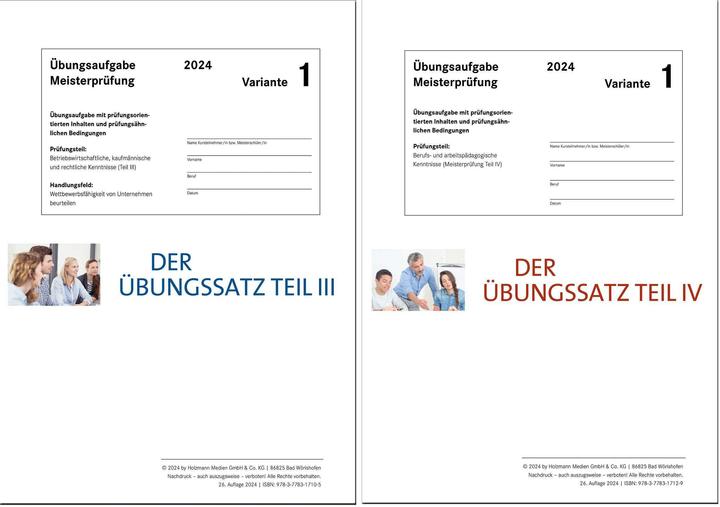 Produktbild Das Übungspaket Teil III + IV - Variante 1 + 2 (Deutsch, Bernhard Gress, Lothar Dr. Semper, 2024)
