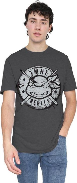 Actual product image Teenage Mutant NT Unisex Adult Rebels Distressed Logo T-Shirt (S)