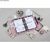 Actual product image Rayher Planner A5, pink/silver/marble, FSCMixCred, 1 piec (A5)