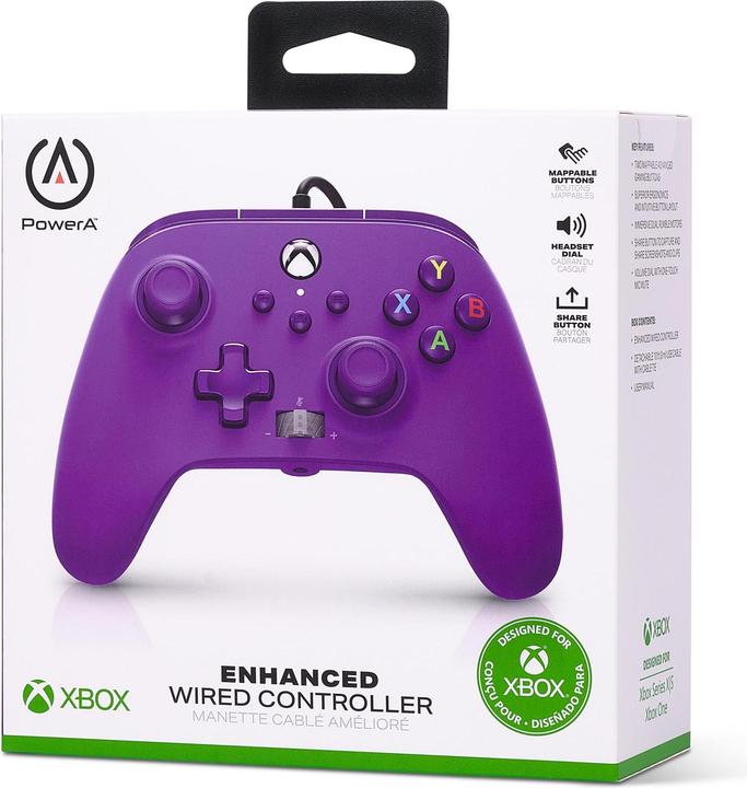 PowerA Controller Wired Royal Purple (Xbox One/Series X/PC) (Xbox Serie S, Xbox Series X)