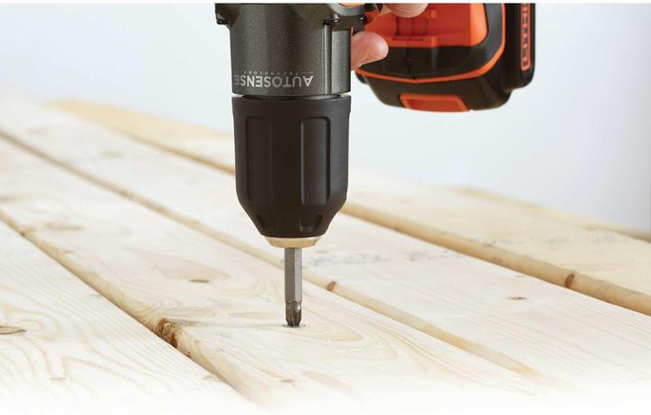 Actual product image Black & Decker 18V cordless drill Autosense (Rechargeable battery operated)