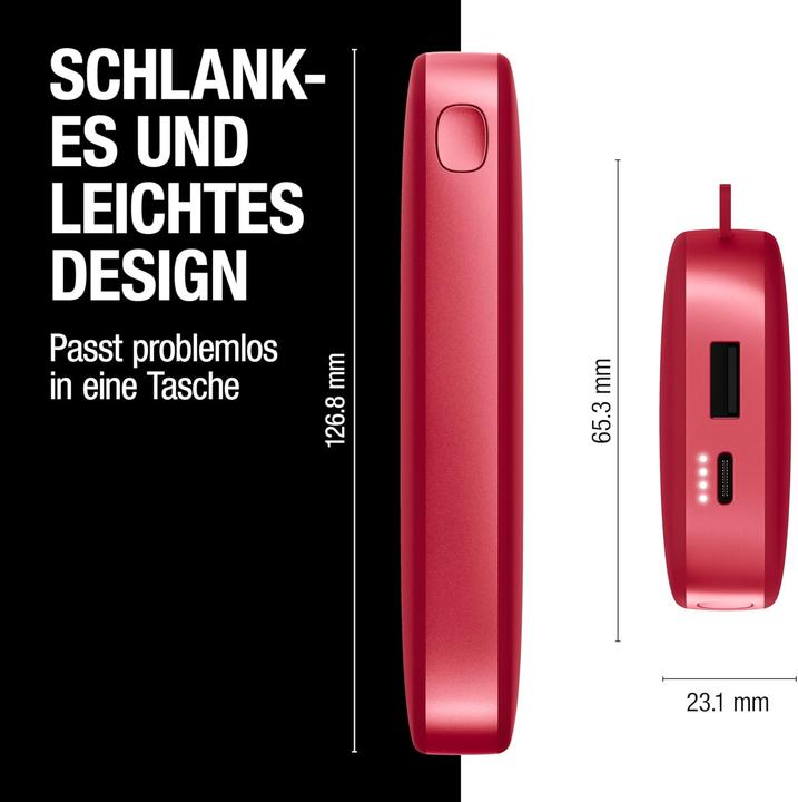 Produktbild Fresh'N Rebel Fresh 'n Rebel Powerbank 12000 mAh Red (12000 mAh, 20 W, 44.40 Wh)