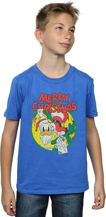 Immagine prodotto Disney Donald Duck Merry Christmas Maglietta Ragazzi (140, 146)