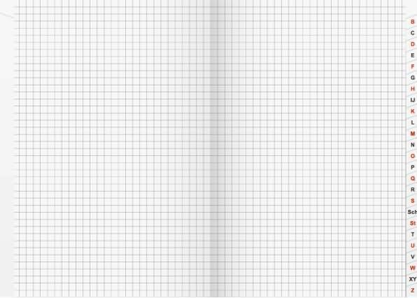 Produktbild König & Ebhardt Registerbuch DIN A5 kariert 70g/m² 96 Bl. (A5, Kariert)
