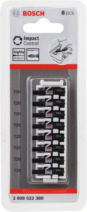 Produktbild Bosch Zubehör PRO Torx Impact Bit, T20, 25 mm, 8-tlg. (T20)