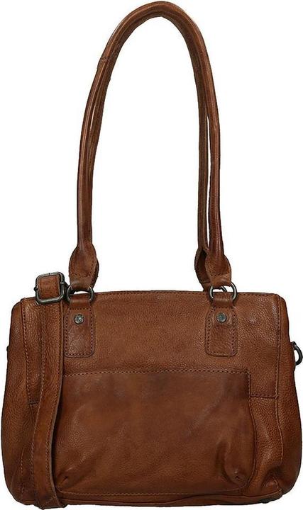 Bear Rock Bärende Design Rita Leder Umhängetasche - Cognac