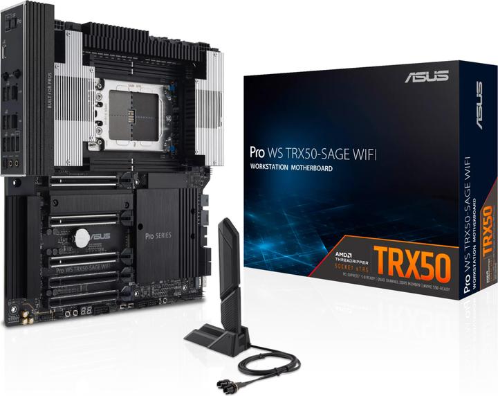 Image du produit ASUS MB PRO WS TRX50-SAGE WIFI (AMD,TRX50,DDR5,CEB) (sTR5, AMD TRX50, E-ATX)