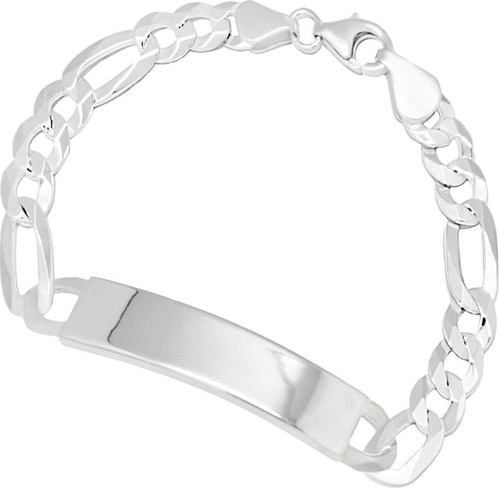 Produktbild Candy ID-Armband Figaro 10.0 mm, 925 Sterling Silber (21 cm, 925er Sterlingsilber)