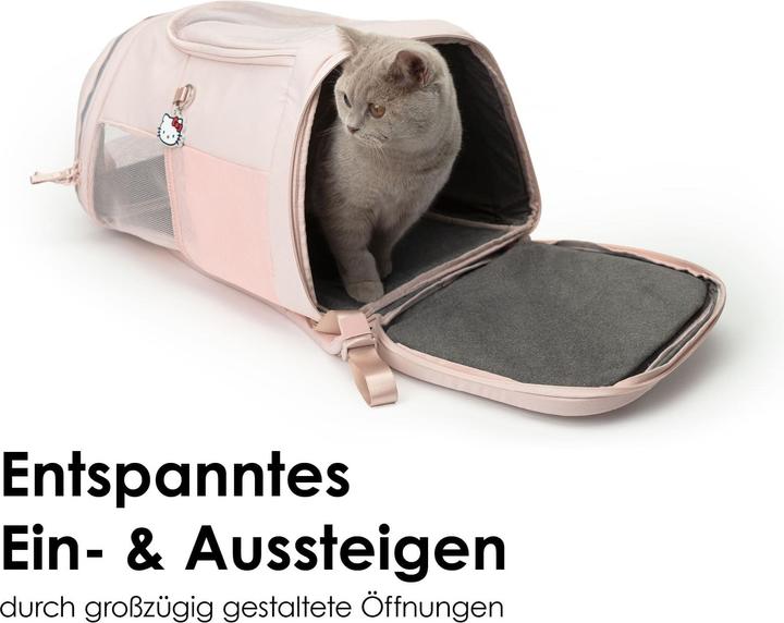 Produktbild LucyBalu HOP-ON Katzenrucksack - Hello Kitty Edition (Katze, Sicherheitsverschluss)