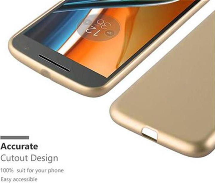 Actual product image Cadorabo TPU Matt Metallic Cover (Motorola Moto G4 Plus, Motorola Moto G4)