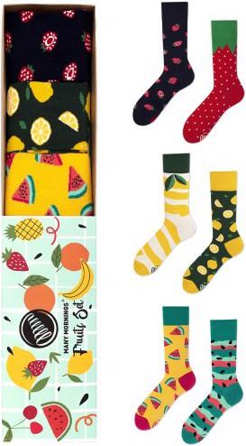 Many Mornings Lot de chaussettes motif fruits (Lot de 3, 39 - 42)