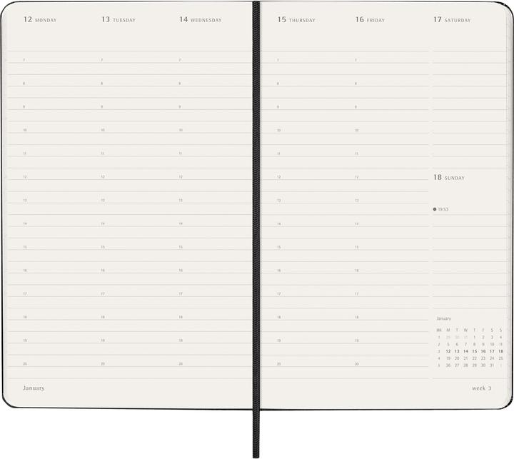 Image du produit Moleskine Agenda commercial Professional Hard Cover Weekly Vertical Pro (13 x 21 cm, Anglais)