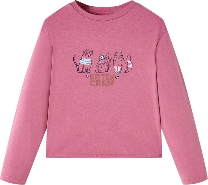 Produktbild VidaXL Kinder-Langarmshirt Himbeerrosa 128,Material: 95 (128)