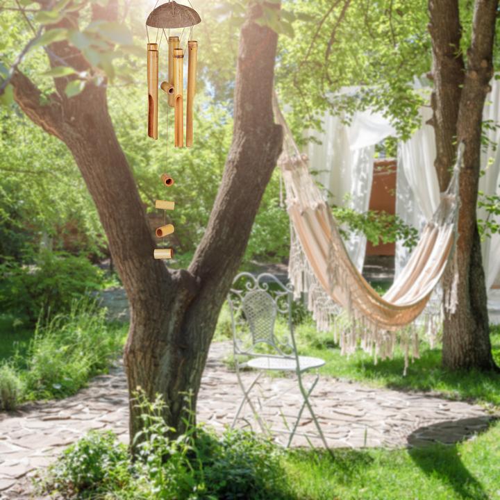 Immagine prodotto Relaxdays Campanelli Eolici in Bambù, Giardino & Terrazza