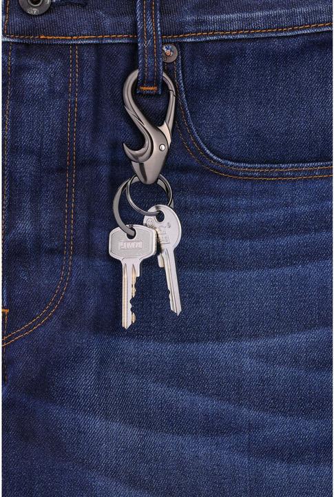Produktbild Troika DROP Schlüsselanhänger mit 2 Ringen, Karabiner, Flaschenöffner, gunmetal