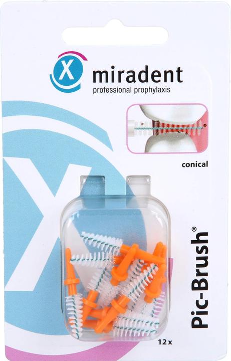 Actual product image Miradent Pic-Brush Refill Replacement Brushes (12 x)