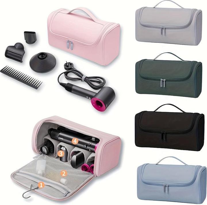 Immagine prodotto Only-Bags.Store Multifunktionale Kosmetiktasche für Haartrockner, Lockenstab, Styling-Tools - PU-Material