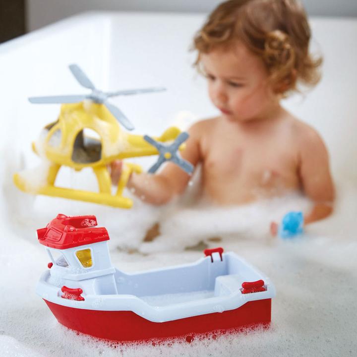 Image du produit Green Toys Bateau de sauvetage avec hélicoptère