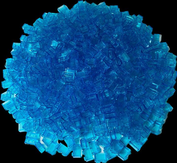 Actual product image LEGO 1x2 stones transparent light blue (3065, LEGO Accessories)