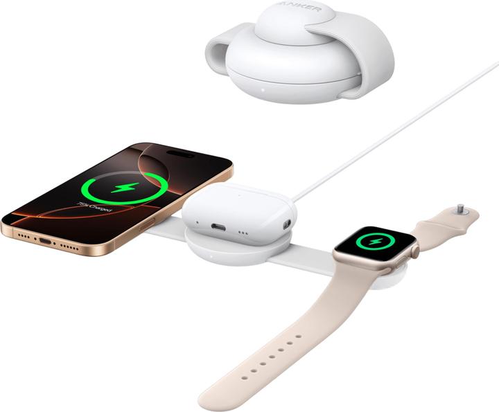 Produktbild Anker MagGo Wireless Charging Station (3 (15 W)