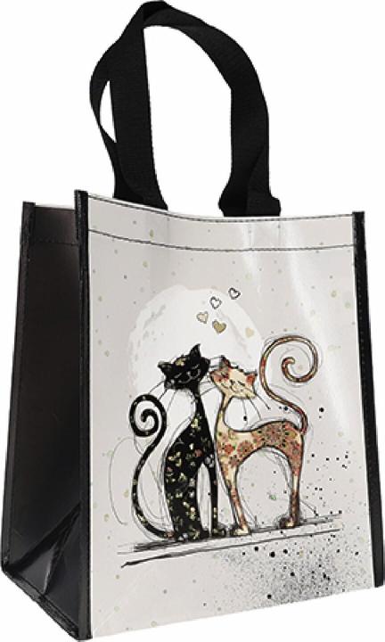 Produktbild Kiub einkaufstasche aus recyceltem kunststoff verliebte katzen bug art