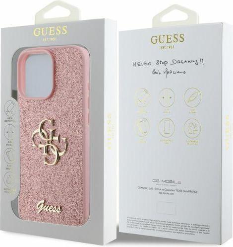 Productafbeelding Guess GUHCP16XHG4SGP iPhone 16 Pro Max 6,9" różówy/roze HC Vast Glitter Groot 4G (Apple iPhone 16 Pro Max)