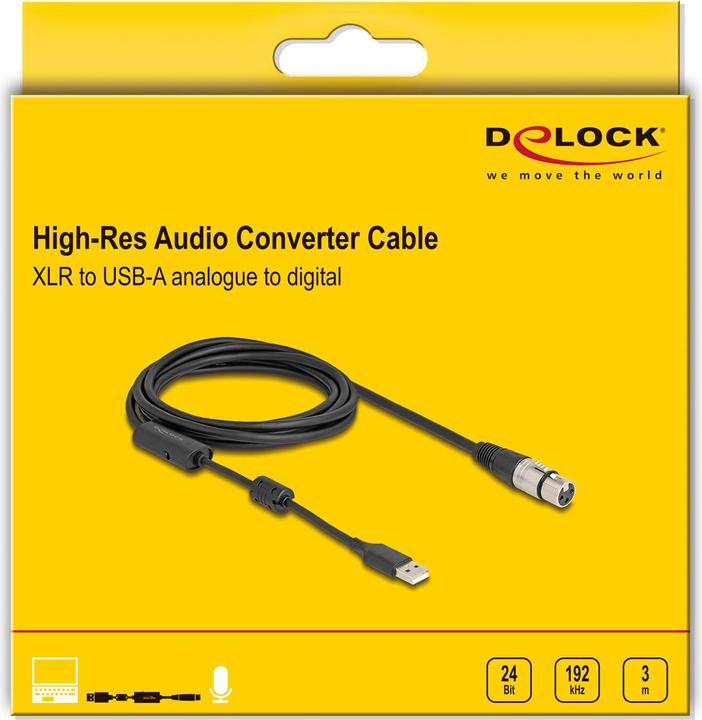 Image du produit Delock XLR - USB type A (3 m, XLR)