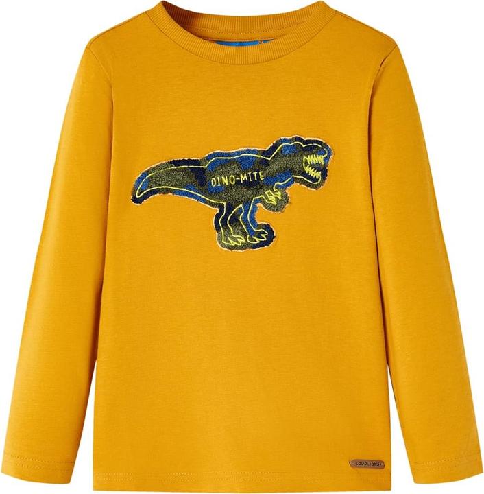Immagine prodotto VidaXL Camicia da bambino a maniche lunghe ocra 104,Materiale: 100 (104)