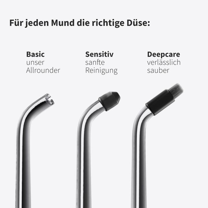 Produktbild Zahnheld Ersatzdüsen Basic 9x Schwarz (Mundduschenaufsätze)