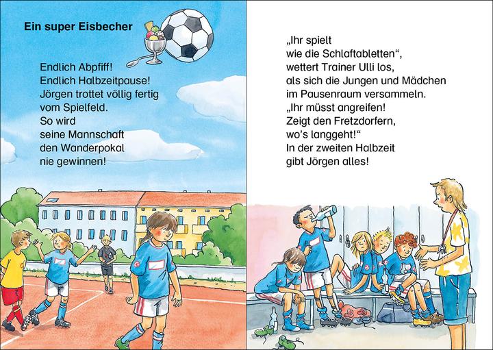 Actual product image Leselöwen - Das Original - 7-Minuten-Geschichten zum Lesenlernen - Fussball, Tore, Meis (German, Loewe first readers, 2022)