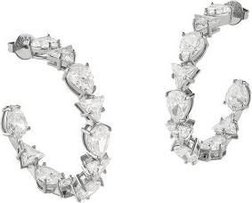 Actual product image Guess 34MM IN AND OUT CRYSTALS HOOPS earrings (Stainless steel)