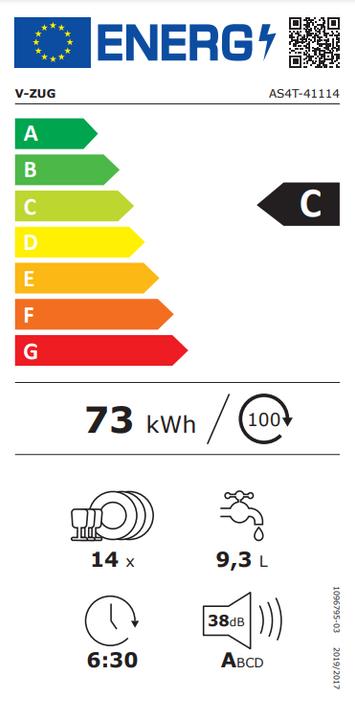 Energie-Label V-Zug AdoraSpülen V4000
