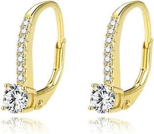 Produktbild Beneto Gentle gold-plated earrings with zircons AGUC1955-GOLD (L)