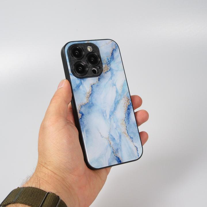 Immagine prodotto PhoneLook Coque Glass marbre avec bord en silicone clair (Apple iPhone 14 Pro Max)