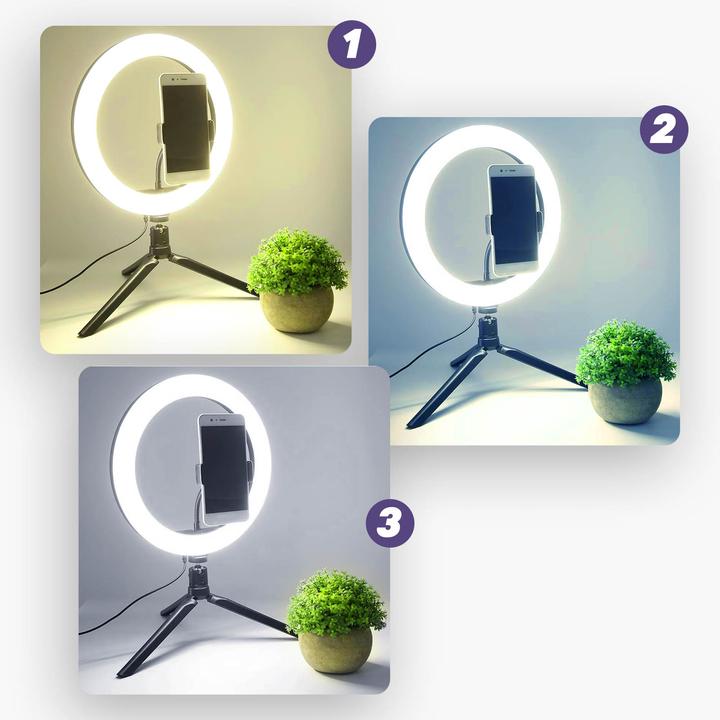 Actual product image Akashi Ring light + smartphone holder and tripod (Ring light)