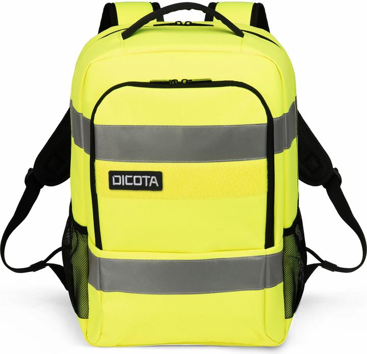 Actual product image Dicota Backpack HI-VIS Base 24 litre yellow (24 l)