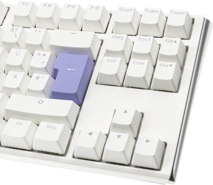 Actual product image Ducky One 3 Classic Pure White TKL Gaming Keyboard, RGB LED - MX-Clear (DE, Cable)